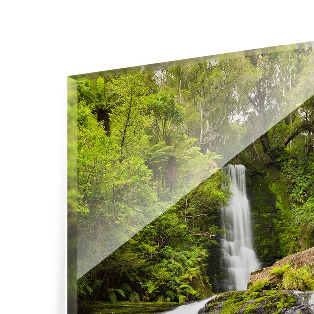Wandbilder Grün Upper McLean Falls in Neuseeland