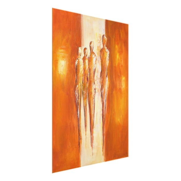 Wandbilder Abstrakt Petra Schüßler - Vier Figuren in Orange 02