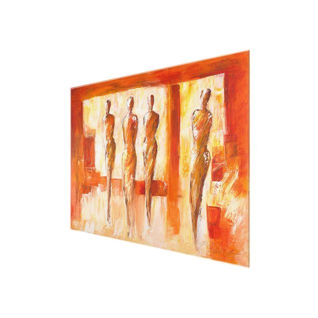 Wandbilder Petra Schüßler - Vier Figuren in Orange