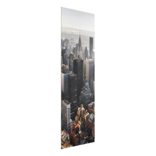 Glasbild Skyline Vom Empire State Building Upper Manhattan NY