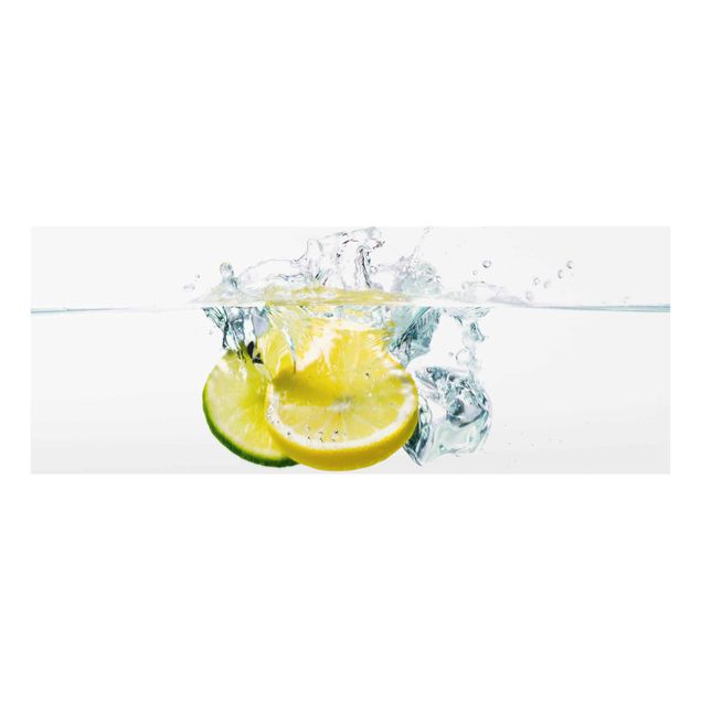 Bilder Zitrone und Limette im Wasser