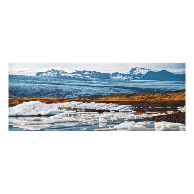 Glasbilder Landschaften Gletscherlagune