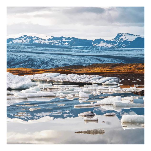 Glasbilder Natur Gletscherlagune