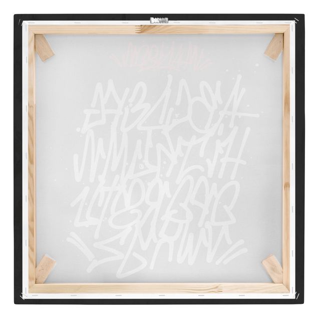 Leinwandbild - Graffiti Art Alphabet - Quadrat - 1:1