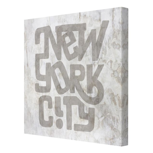 Wandbilder Grau Graffiti Art Calligraphy New York City