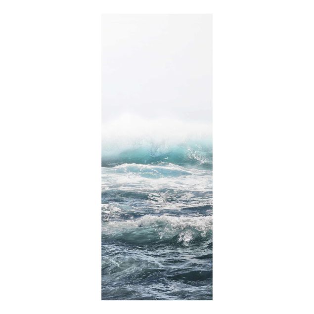 Glasbilder Strand Große Welle Hawaii
