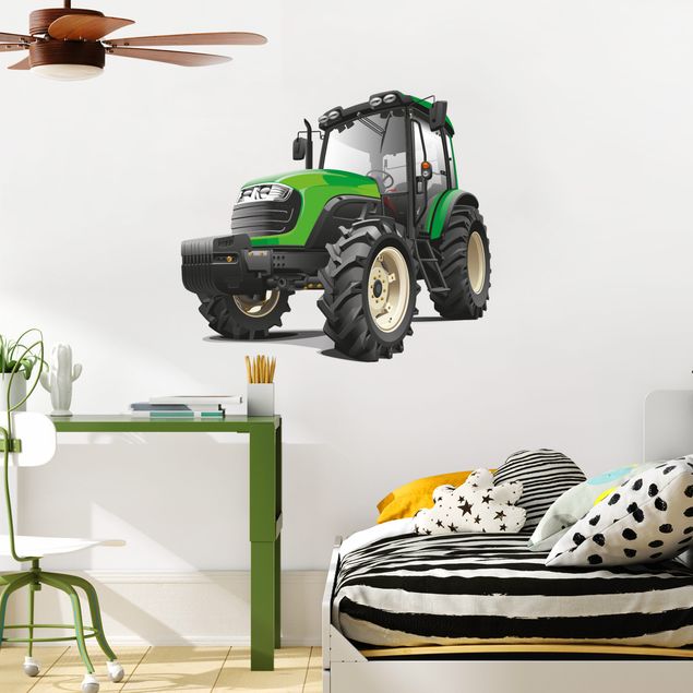 Deko Kinderzimmer Großer grüner Traktor