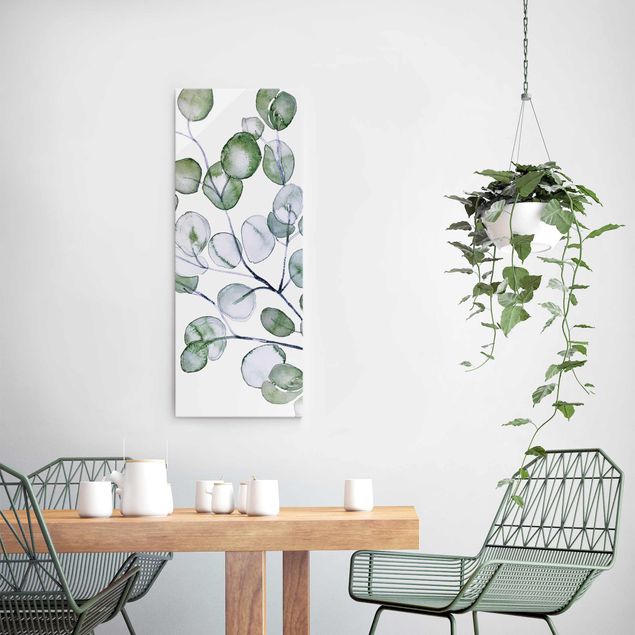 Wandbilder Floral Grünes Aquarell Eukalyptuszweig