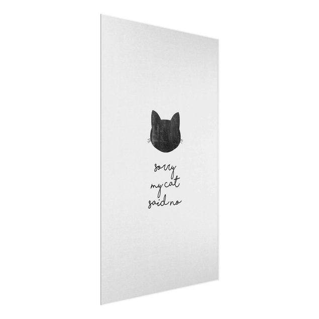 Wandbilder Kunstdrucke Haustier Zitat Sorry My Cat Said No