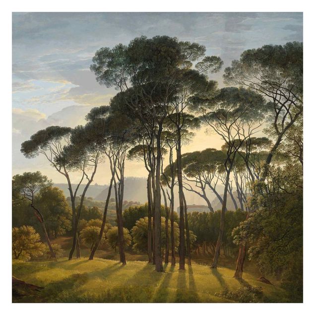 Foto Tapete Hendrik Voogd Landschaft mit Bäumen in Öl
