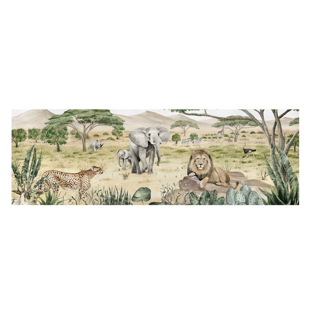 Wandbilder Löwen Herrscher der Savanne