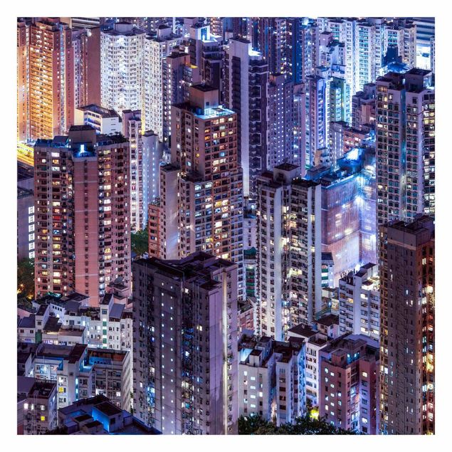 Fototapete - Hongkong Lichtermeer