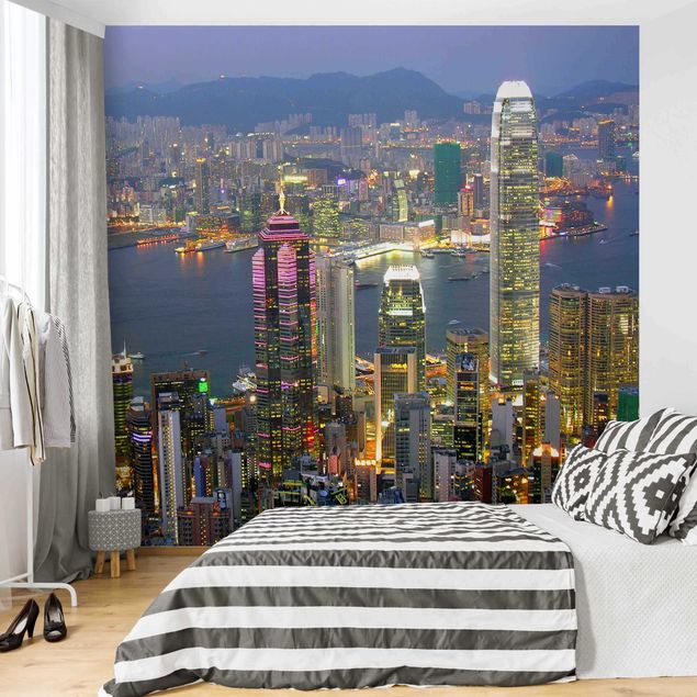 Fototapete Skyline Hongkong Skyline