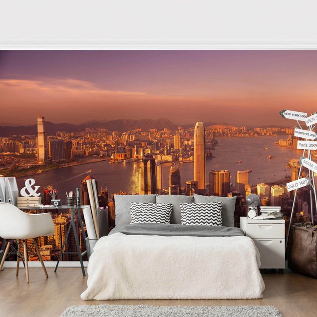 Fototapete modern Hongkong Sunset