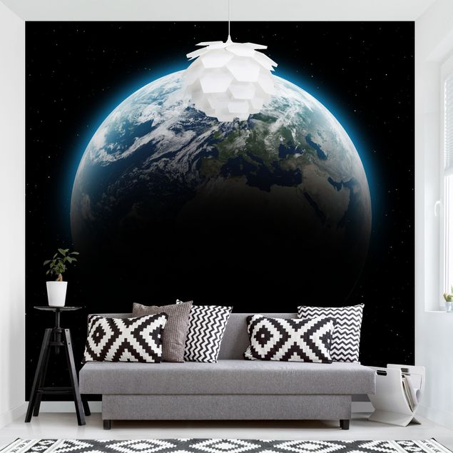 Wanddeko Küche Illuminated Planet Earth