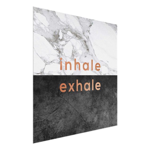 Wandbilder Kunstdrucke Inhale Exhale Kupfer und Marmor