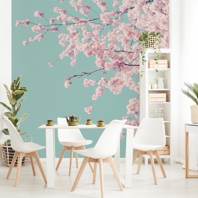 Landhaus Tapete Japanische Kirschblüte