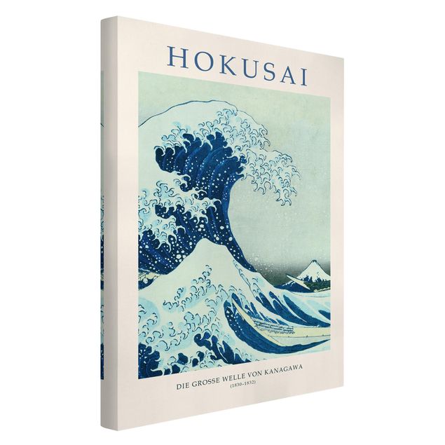 Wandbilder Modern Katsushika Hokusai - Die grosse Welle von Kanagawa - Museumsedition