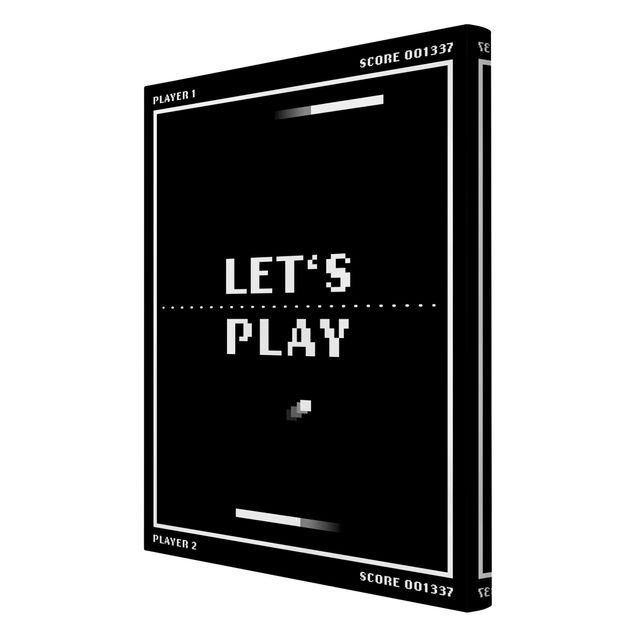 Leinwandbilder Klassik Videospiel in Schwarzweiß Let's Play