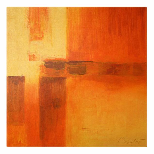 Wandbilder Braun Komposition in Orange und Braun 01