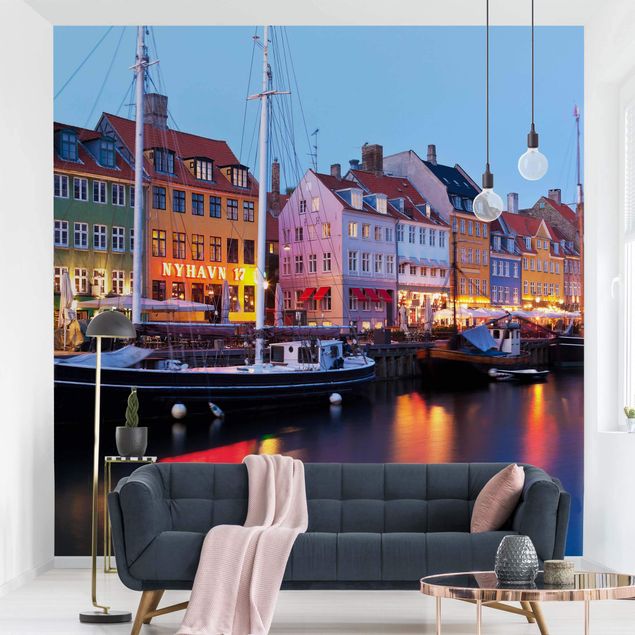 Küche Dekoration Kopenhagener Hafen am Abend
