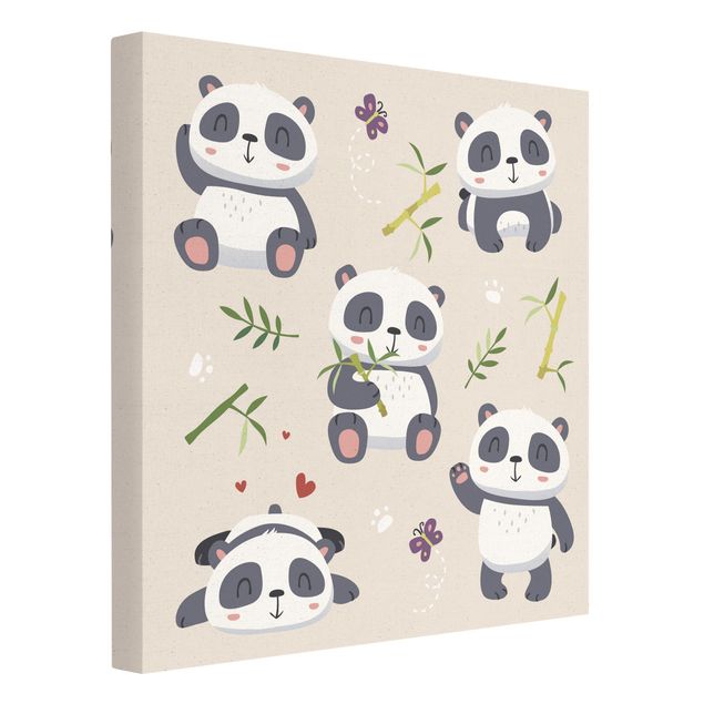 schöne Leinwandbilder Kuschelige Pandas