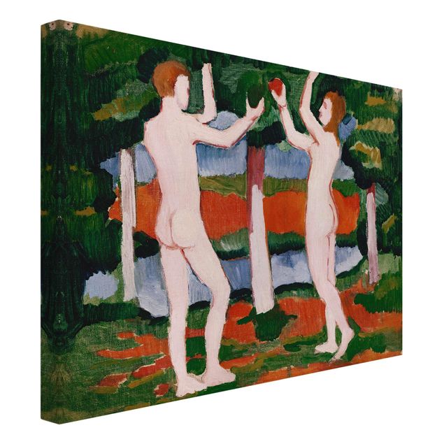 Kunstdruck Leinwand August Macke - Adam und Eva