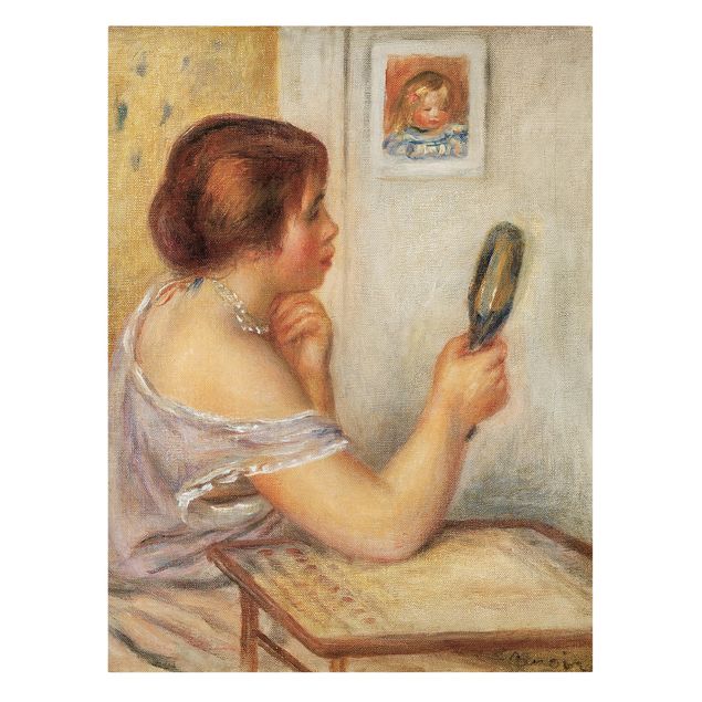 Wandbilder Kunstdrucke Auguste Renoir - Gabrielle mit Spiegel