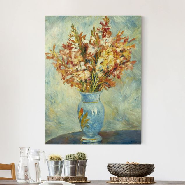 Wanddeko Küche Auguste Renoir - Gladiolen in Vase