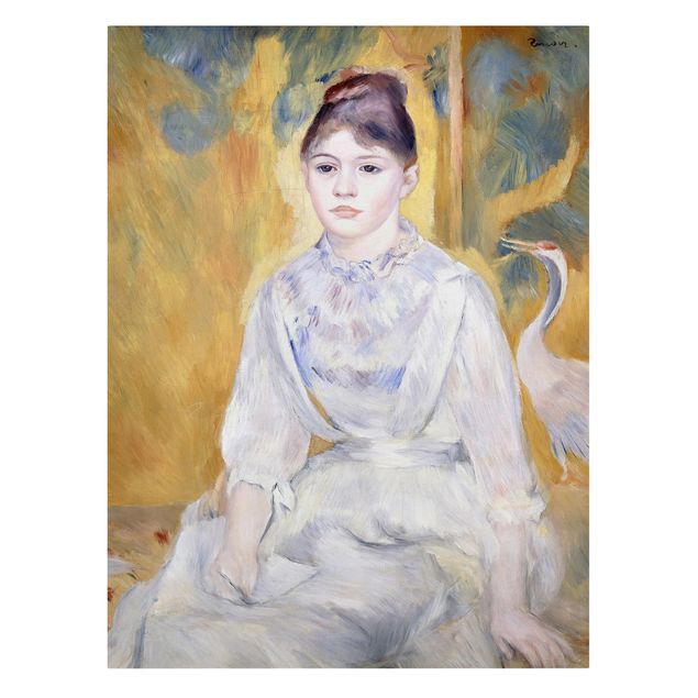 Kunstdruck Leinwand Auguste Renoir - Junges Mädchen mit Schwan