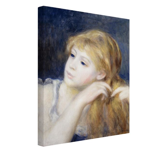 Kunstdruck Leinwand Auguste Renoir - Kopf eines Mädchens