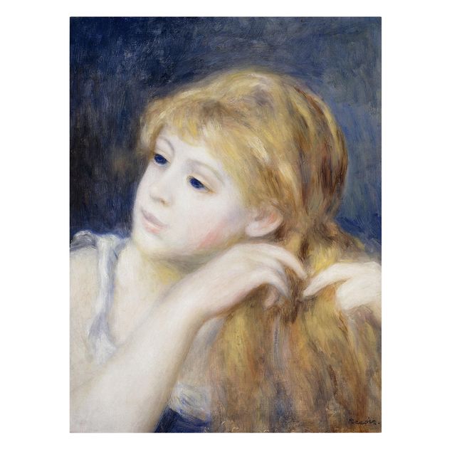 Wandbilder Kunstdrucke Auguste Renoir - Kopf eines Mädchens