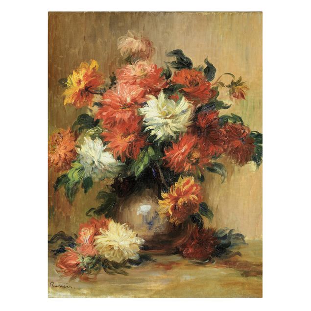 Wandbilder Floral Auguste Renoir - Stillleben mit Dahlien