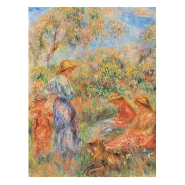 Kunstdruck Leinwand Auguste Renoir - Landschaft mit Frauen und Kind