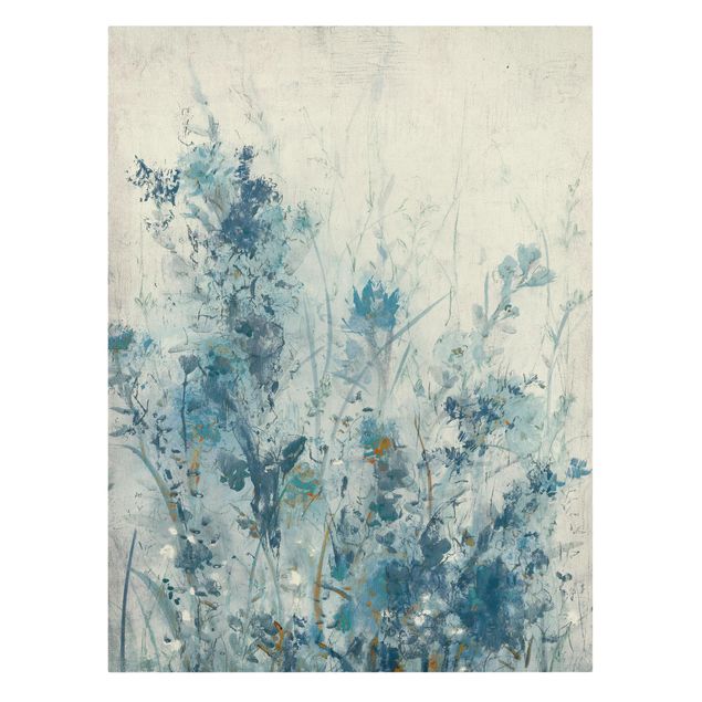 Wandbilder Blau Blaue Frühlingswiese I