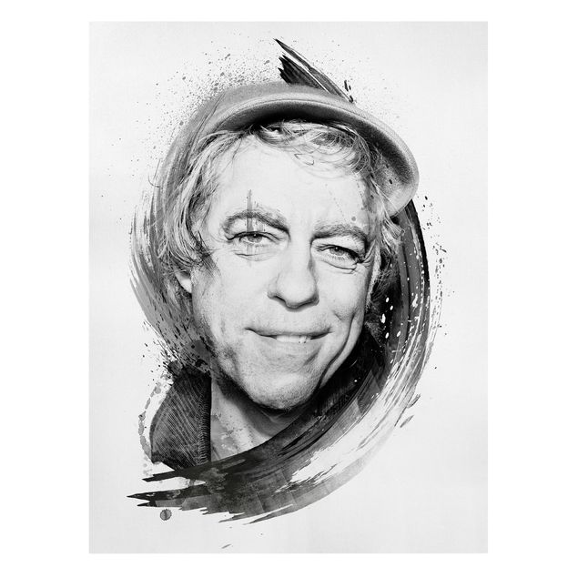 Wandbilder Schwarz-Weiß Artists 4 Viva con Agua - Bob Geldof - Strassenkoeter - Viva con Agua