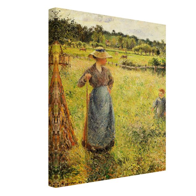 Kunststil Pointillismus Camille Pissarro - Die Heumacherin