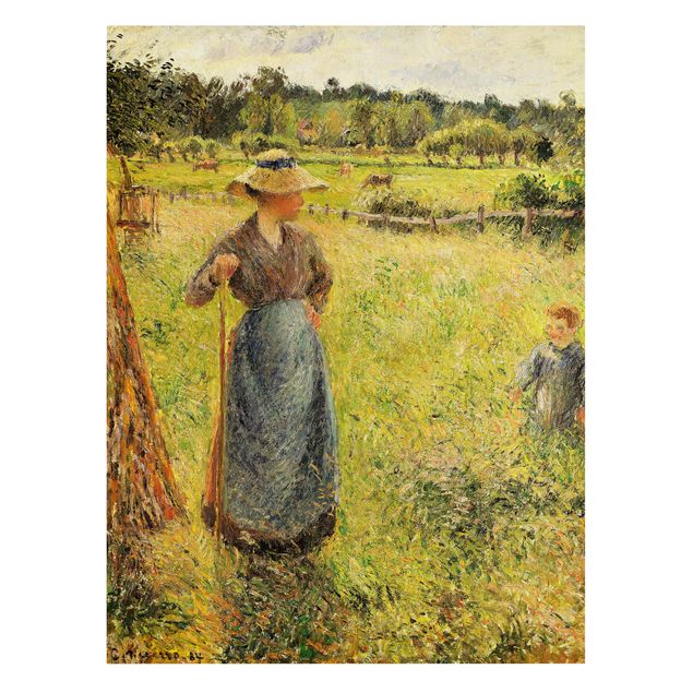 Kunststil Post Impressionismus Camille Pissarro - Die Heumacherin