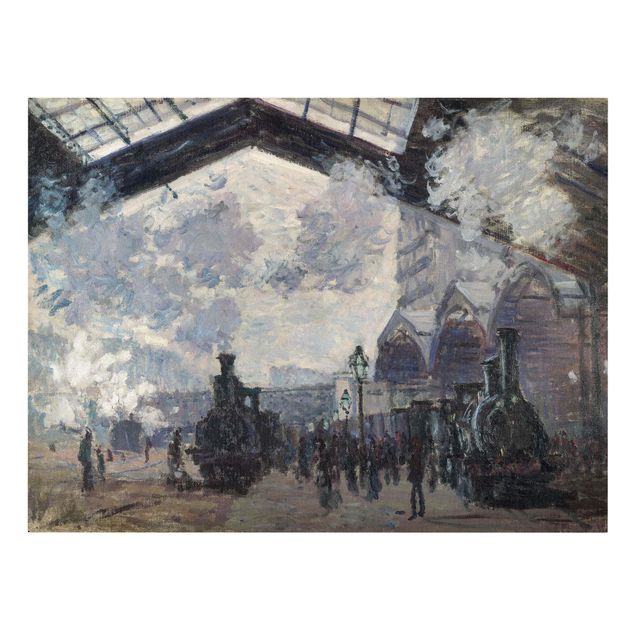 Skyline Leinwandbild Claude Monet - Gare Saint Lazare