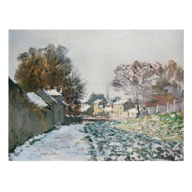 Leinwand Kunst Claude Monet - Schnee bei Argenteuil