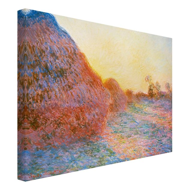 Sonnenuntergang Leinwand Claude Monet - Strohschober