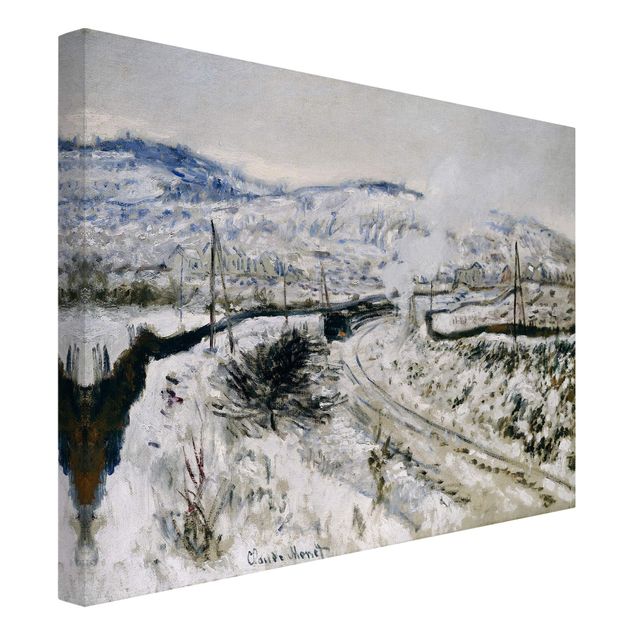 Leinwandbilder Berge Claude Monet - Zug im Schnee