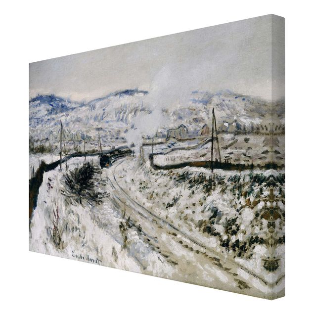 Wandbilder Landschaften Claude Monet - Zug im Schnee