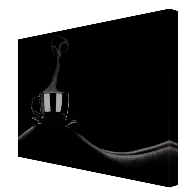 Wandbilder Schwarz-Weiß Coffee in Bed
