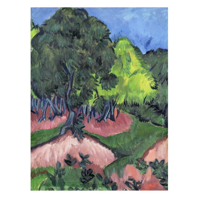Kunstdrucke auf Leinwand Ernst Ludwig Kirchner - Landschaft mit Kastanienbaum