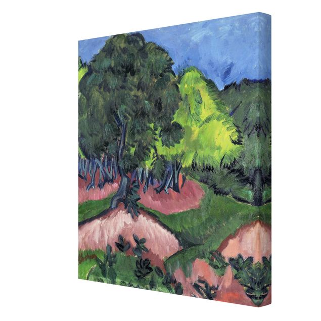Leinwand Natur Ernst Ludwig Kirchner - Landschaft mit Kastanienbaum