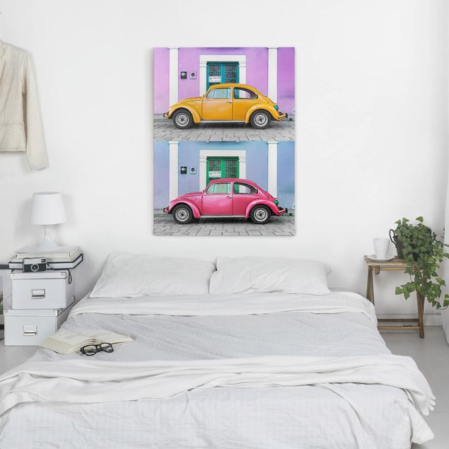 Wandbilder Autos Farbige Kult-Beetles