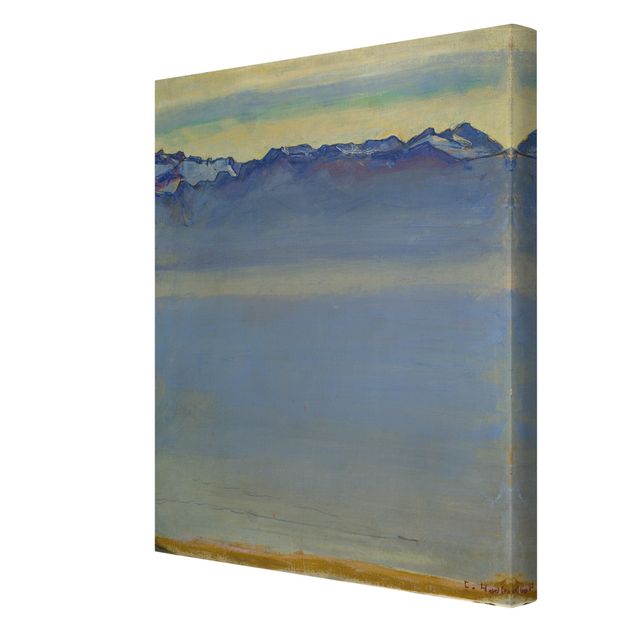 Kunstdruck Leinwand Ferdinand Hodler - Genfer See mit Alpen