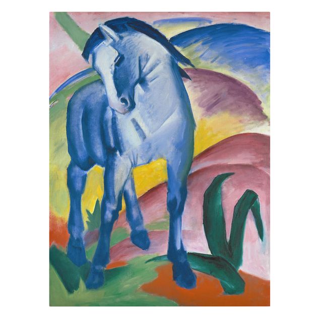 Wandbilder Pferde Franz Marc - Blaues Pferd