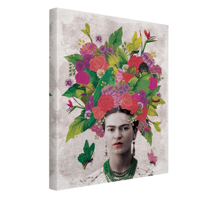 Wandbilder Blumen Frida Kahlo - Blumenportrait